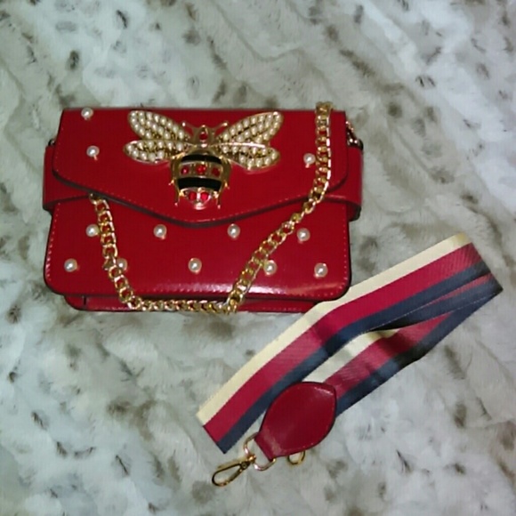 Small Pearl Beading Bee Handbag - Picture 2 of 8